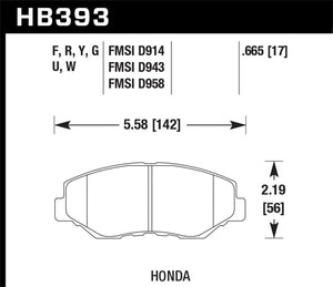 Hawk Performance hawkHB393N.665