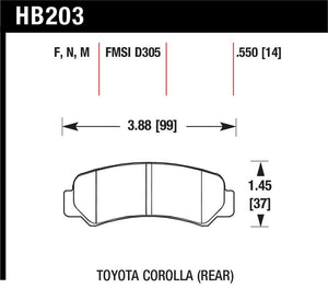 Hawk Performance hawkHB203F.550