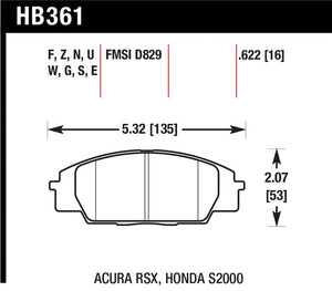 Hawk Performance hawkHB361U.622