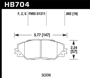 Hawk Performance hawkHB704F.692