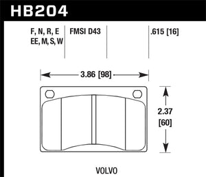 Hawk Performance hawkHB204W.615