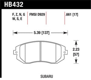 Hawk Performance hawkHB432N.661