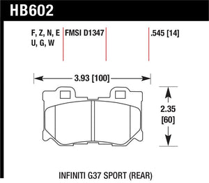 Hawk Performance hawkHB602F.545