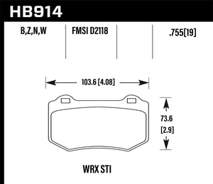 Hawk Performance hawkHB914N.580