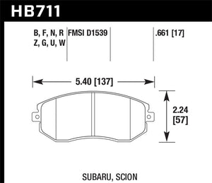 Hawk Performance hawkHB711Z.661 - Image 3