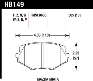 Hawk Performance hawkHB149E.505