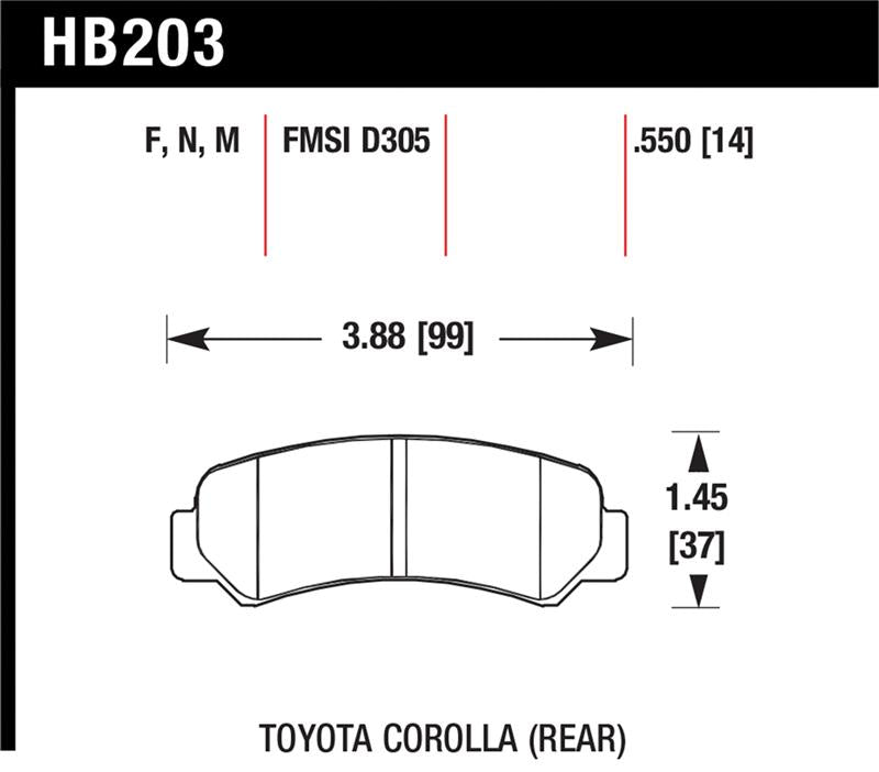 Hawk Performance hawkHB203F.550