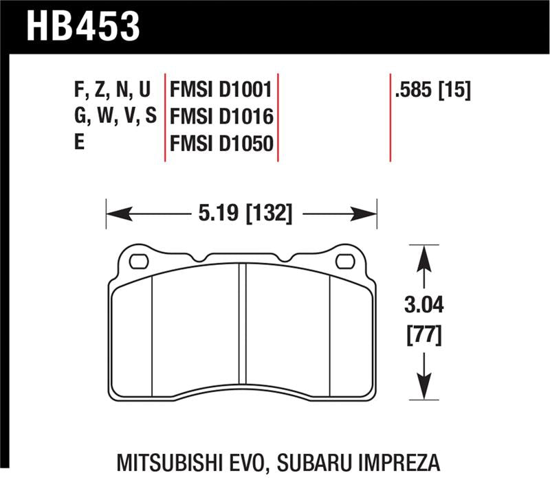 Hawk Performance hawkHB453E.585