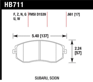 Hawk Performance hawkHB711Z.661