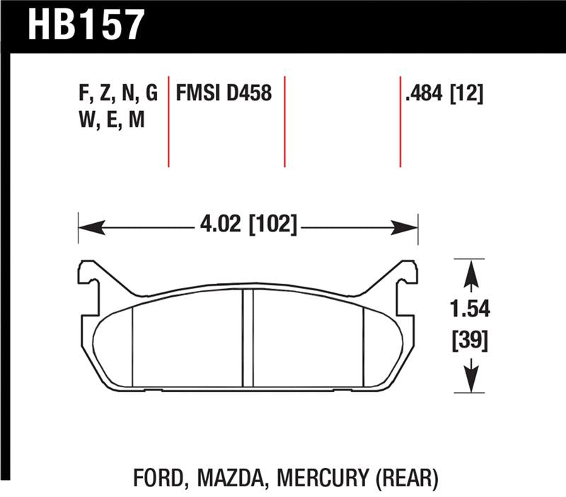 Hawk Performance hawkHB157F.484