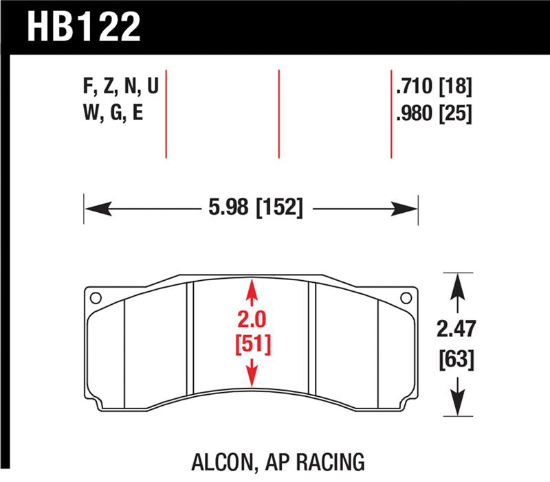 Hawk Performance hawkHB122G.710