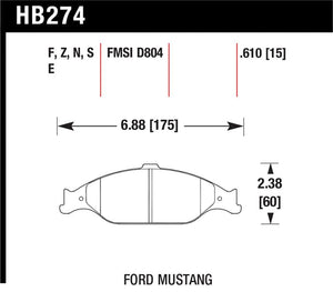 Hawk Performance hawkHB274N.610