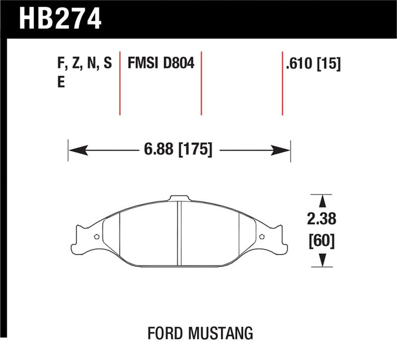 Hawk Performance hawkHB274N.610