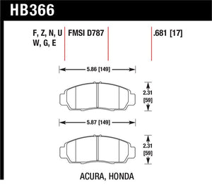 Hawk Performance hawkHB366U.681