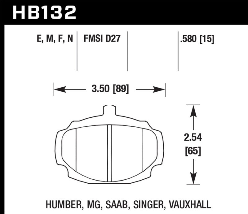 Hawk Performance hawkHB132N.580 - Image 2
