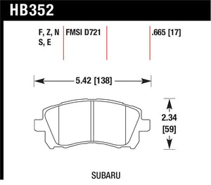 Hawk Performance hawkHB352B.665