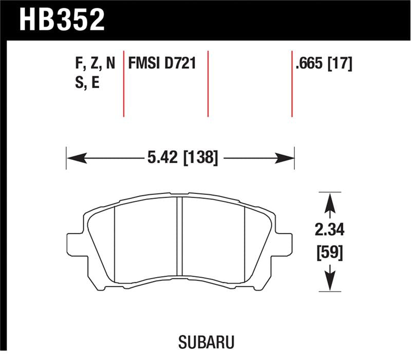 Hawk Performance hawkHB352B.665