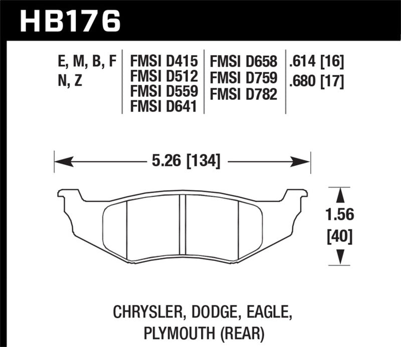 Hawk Performance hawkHB176N.614 - Image 3