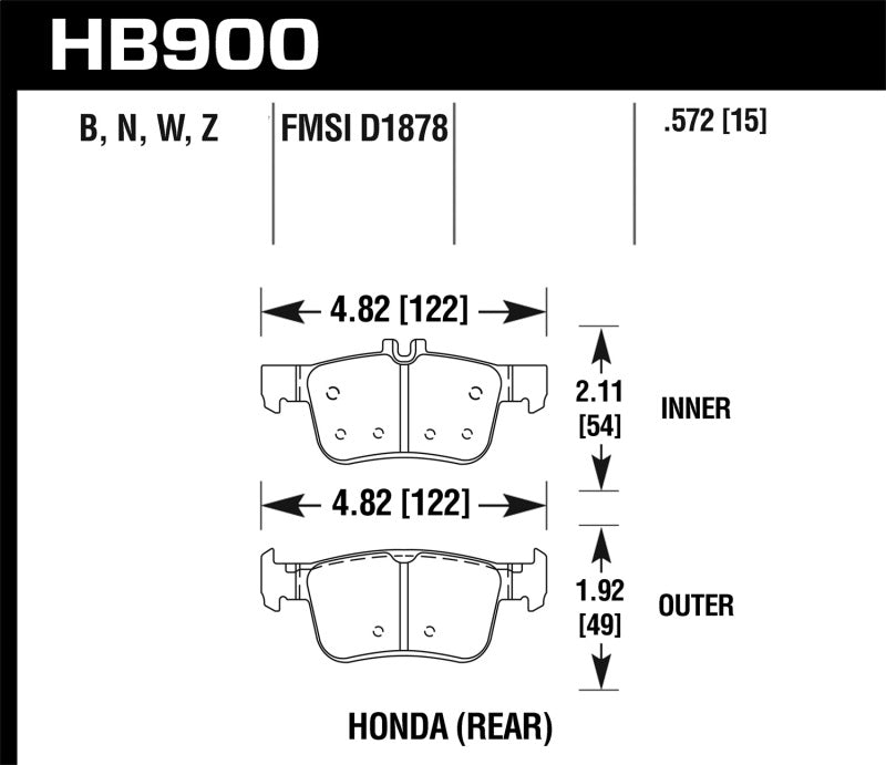 Hawk Performance hawkHB900W.572