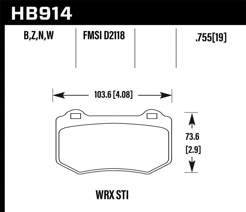 Hawk Performance hawkHB914N.580 - Image 2