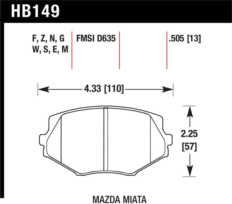 Hawk Performance hawkHB149W.505