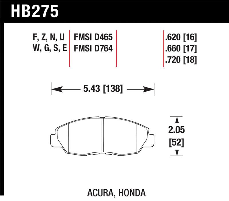Hawk Performance hawkHB275B.620