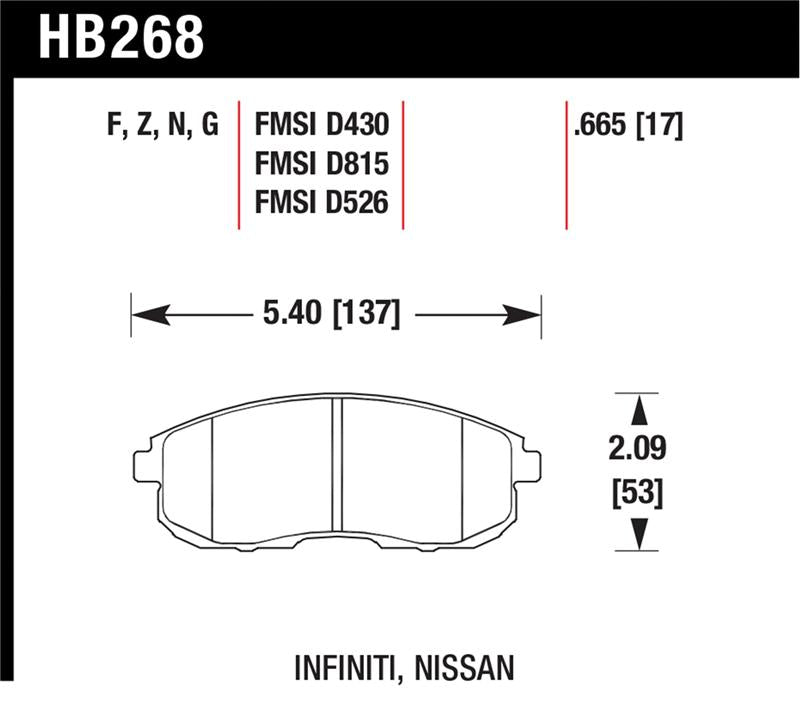 Hawk Performance hawkHB268Z.665