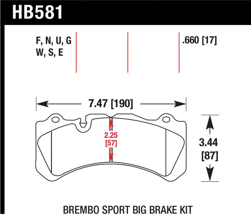 Hawk Performance hawkHB581F.660