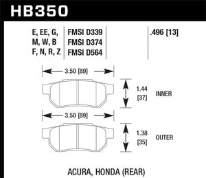 Hawk Performance hawkHB350W.496 - Image 2