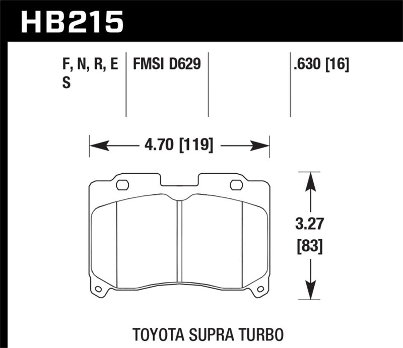 Hawk Performance hawkHB215B.630