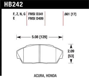 Hawk Performance hawkHB242G.661