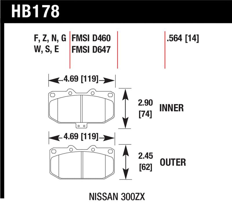 Hawk Performance hawkHB178G.564