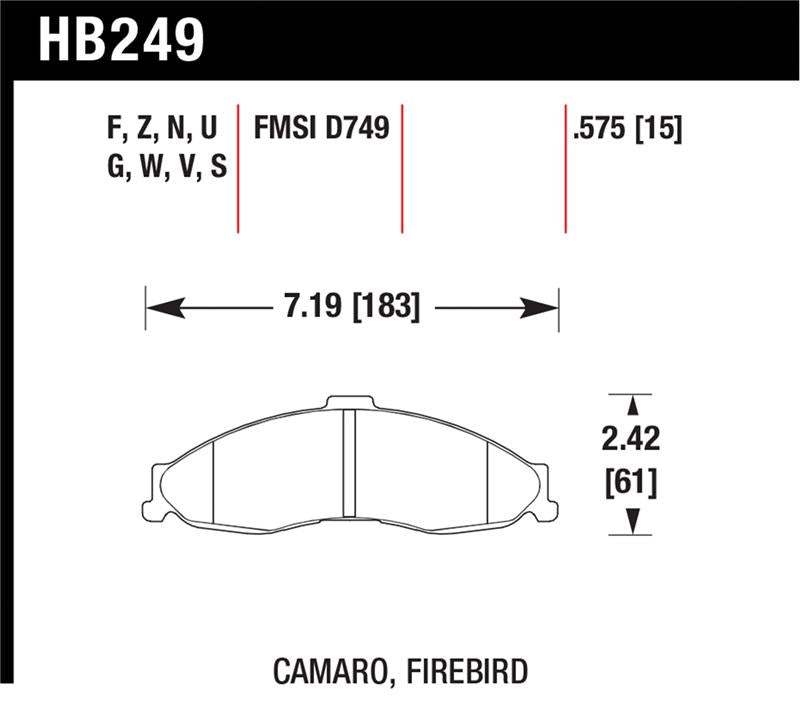 Hawk Performance hawkHB249F.575