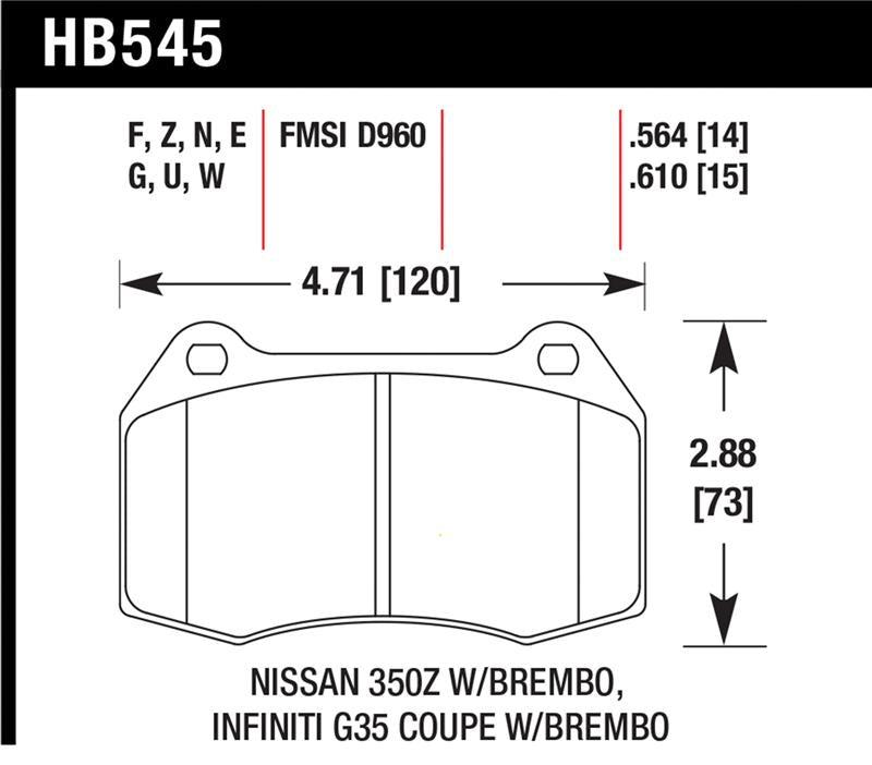 Hawk Performance hawkHB545G.564