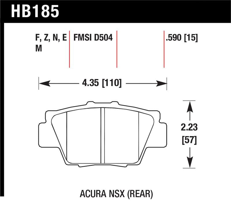 Hawk Performance hawkHB185F.590