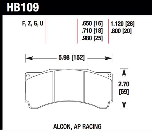 Hawk Performance hawkHB109U.980