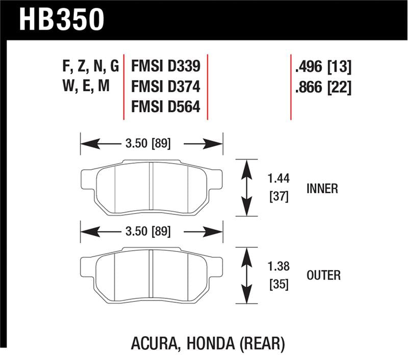 Hawk Performance hawkHB350F.496