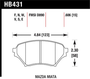 Hawk Performance hawkHB431N.606