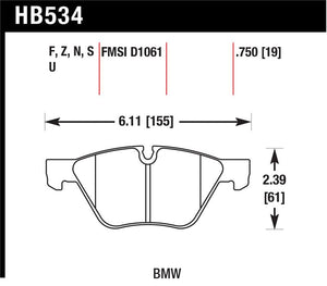 Hawk Performance hawkHB534N.750