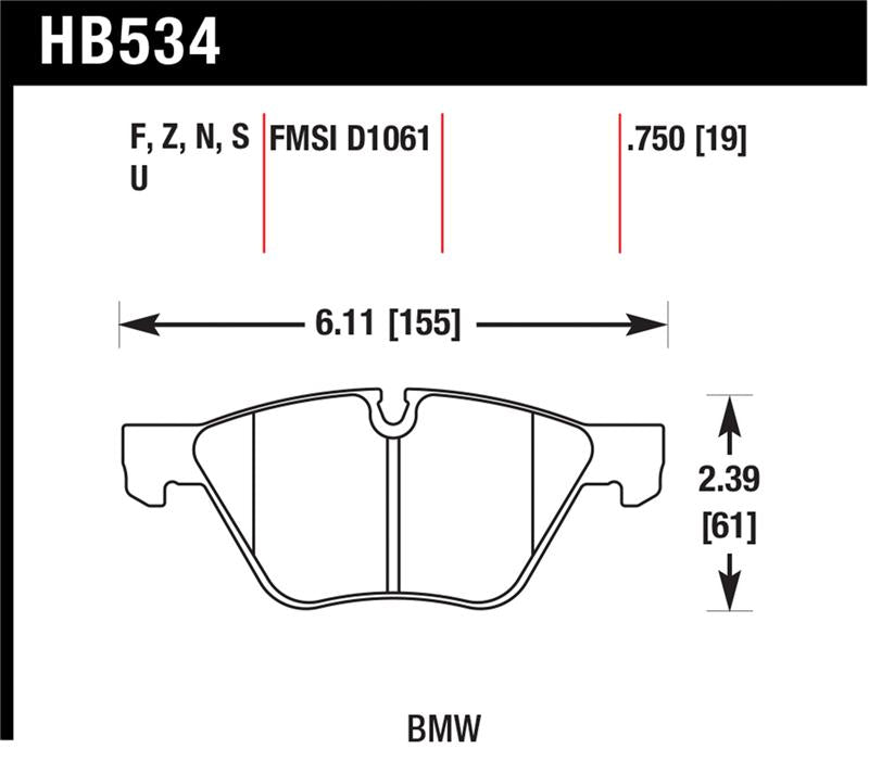 Hawk Performance hawkHB534N.750