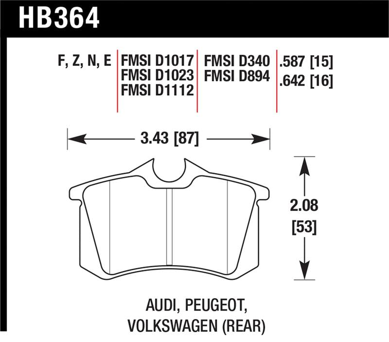 Hawk Performance hawkHB364N.587