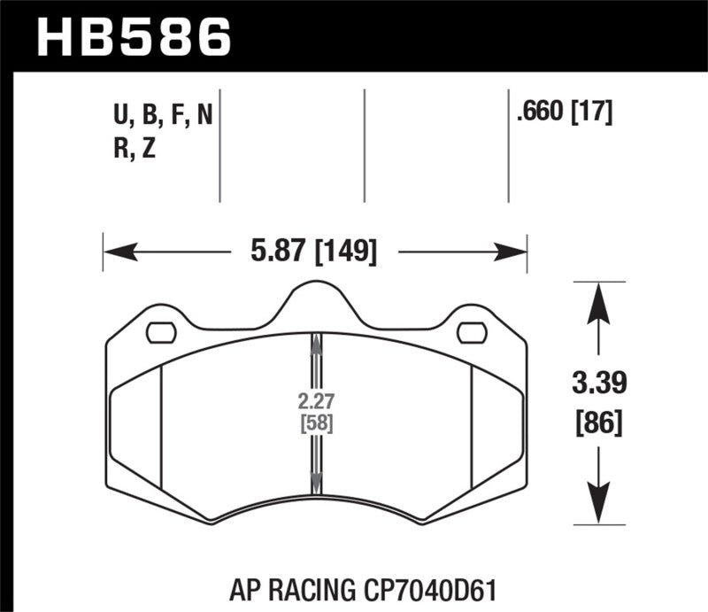 Hawk Performance hawkHB586N.660