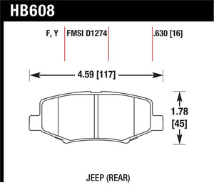 Hawk Performance hawkHB608F.630