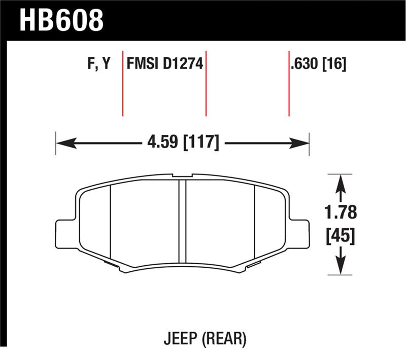 Hawk Performance hawkHB608F.630