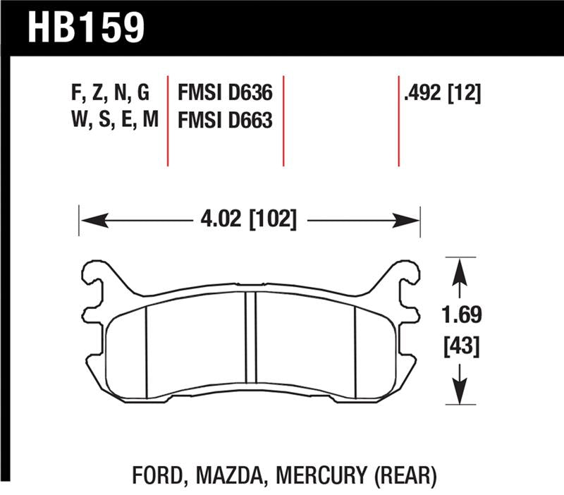 Hawk Performance hawkHB159E.492