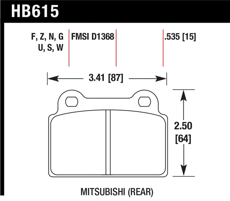 Hawk Performance hawkHB615F.535