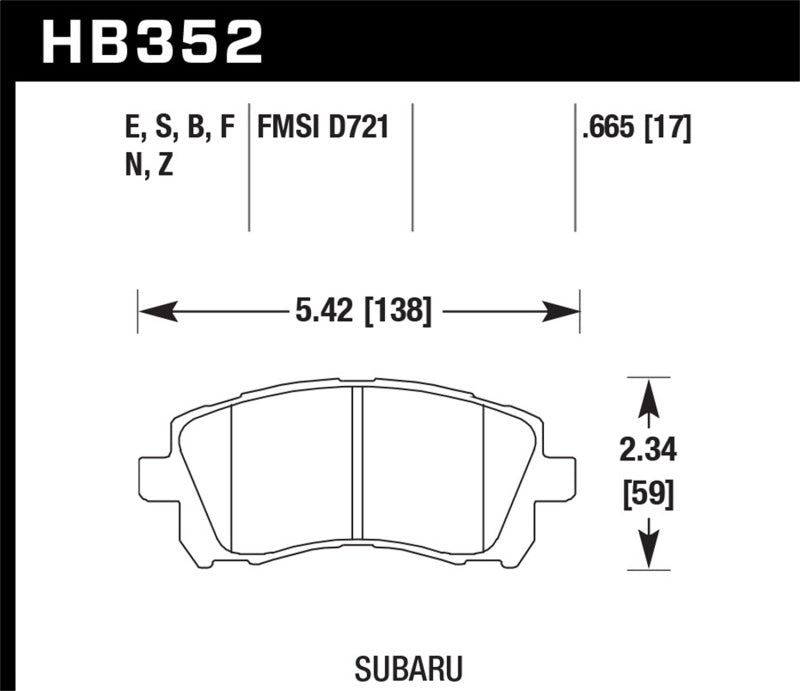 Hawk Performance hawkHB352B.665 - Image 3