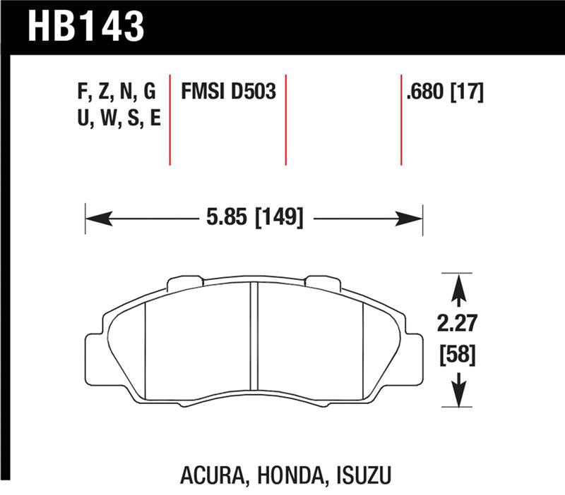 Hawk Performance hawkHB143U.680