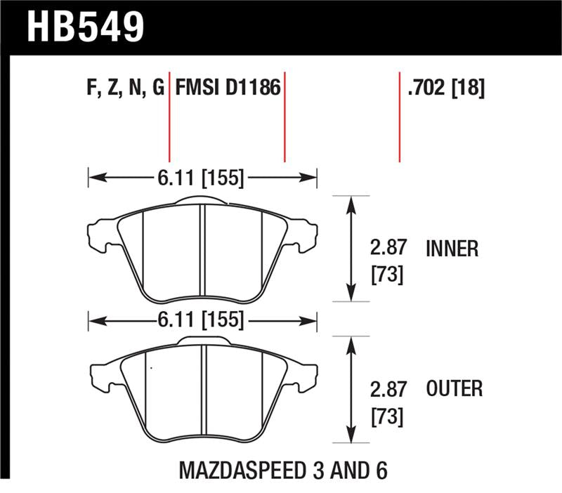 Hawk Performance hawkHB549F.702