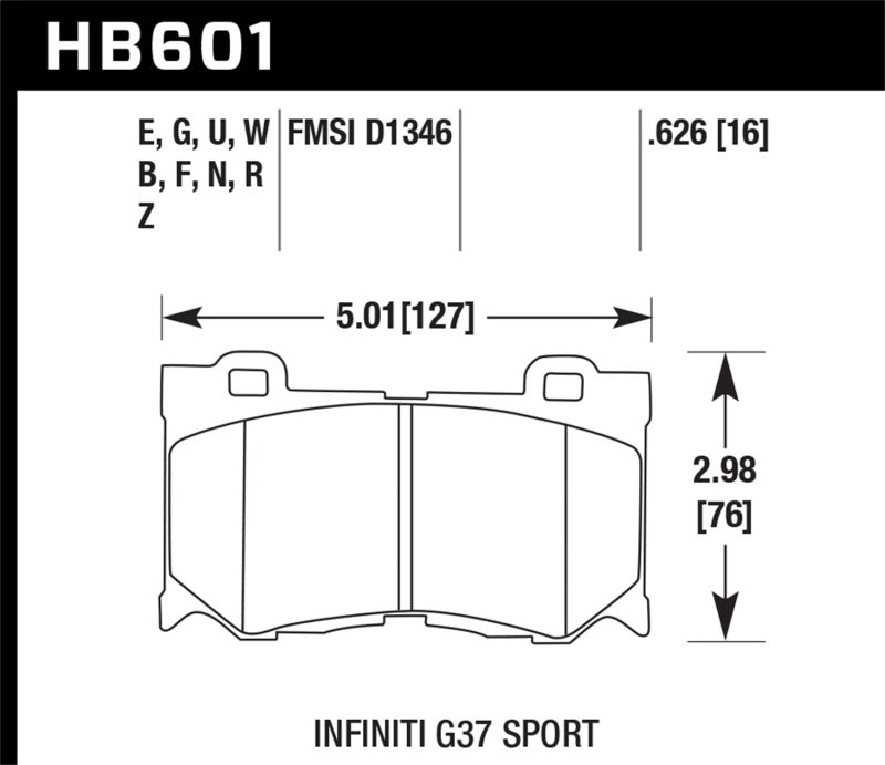 Hawk Performance hawkHB601F.626 - Image 2